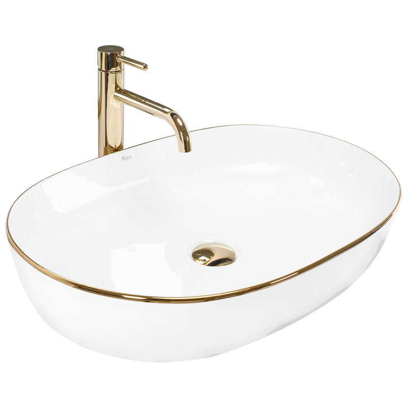 Opzetwastafel Rea CLEO 61 Gold Edge