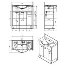 Sapho Keramia Fresh Badmeubel 75x35x75 Cm Wit