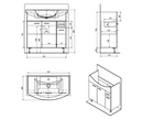 Sapho Zoja Badmeubel 80x35x75 Cm Wit