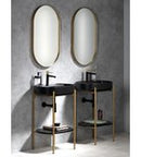 Avona Ovale Spiegel In Aluminium Frame 50 X 100 Cm Mat Goud