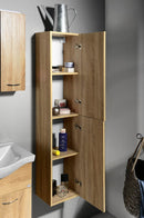 Half Hoge Kolomkast 140x30x25 Zoja/Keramia Fresh Wit of Eiken