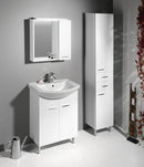 Hoge kolomkast 184x35x29 Zoja/Keramia Fresh Wit of Eiken