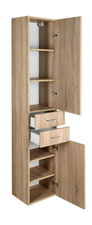 Hoge kolomkast 184x35x29 Zoja/Keramia Fresh Wit of Eiken