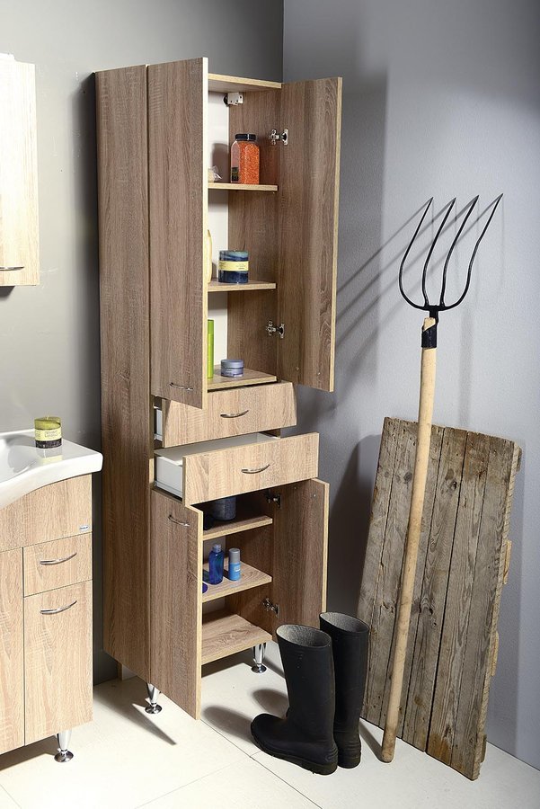 Kolomkast Hoge 184 x 50 x 29 Zoja/Keramia Fresh met laden