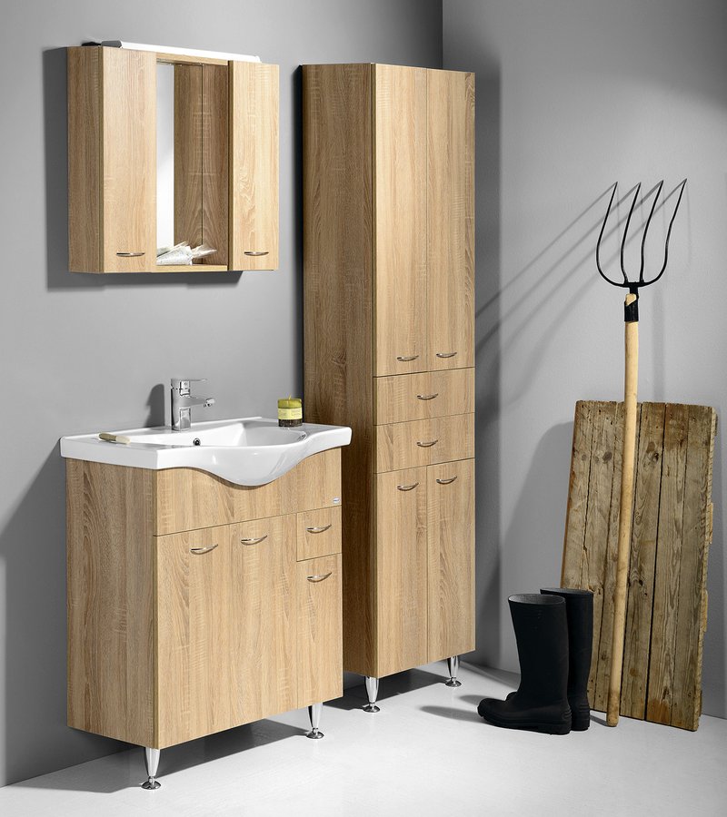 Kolomkast Hoge 184 x 50 x 29 Zoja/Keramia Fresh met laden