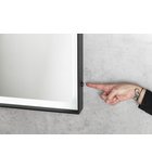Sort LED Spiegel Met LED Verlichting 60x80 Cm Met Sensor Mat Zwart
