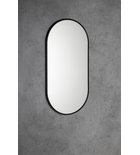 Arowana Ovale Spiegel In Aluminium Frame 45 X 90 Cm Mat Zwart