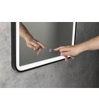 Swida Spiegel Met LED Verlichting 60x80 Cm Met Touch Sensor Mat Zwart
