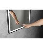Corna Spiegel Met LED Verlichting 60x80 Cm Met Touch Sensor Mat Zwart