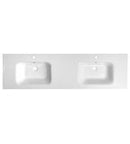 Sapho Meubelwastafel 180x50x15 Cm Gegoten Marmer Wit