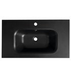 Sapho Sidra Meubelwastafel 80x45x15 Cm Gegoten Marmer Mat Zwart