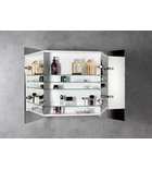 Bruckner Neon Spiegelkast Dubbele Spiegel 60x66,5x14 cm MDF Gelamineerd Wit