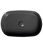 Infinity Ovale Keramische Waskom Voor Opbouw 55x36 Cm Antraciet