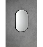 Cona Ovale Spiegel In Aluminium Frame 40 X 60 Cm Mat Zwart