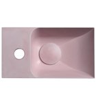 Piccolino Betonnen Toiletfontein 30,8 x 17 cm Kraan Links Roze Mat