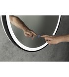 Stago Ronde Spiegel Met LED Verlichting 60 Cm Met Touch Sensor mat zwart