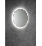 Velur Ronde Spiegel Met LED Verlichting 70 Cm