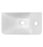 Zorba Toiletfontein Gegoten Marmer 40x22cm Rechts Wit - Afbeelding 2