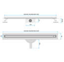 Lineaire afvoer REA Neox Slim pro NICKIEL BRUSH 50 - View 10