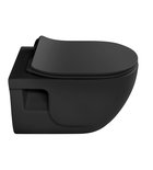 Wandtoilet Brilla 36,5X53Cm Mat Zwart Randloos