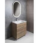 Badmeubel Cirasa 70x46x75 cm Hoogglans Wit 3 Laden