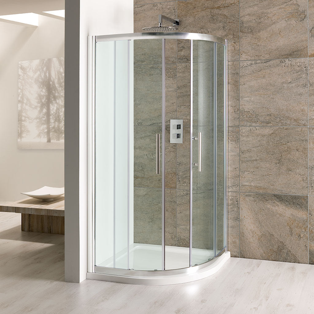 Eastbrook Volente kwartronde douchecabine 100 x 100 x 185 cm - chroom