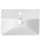 Aqualine Sen Meubelwastafel Cast Marble 51x35 cm Wit