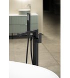 Cubemix Vrijstaande Badmengkraan Mat Zwart Messing - Foto 2