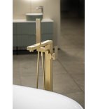 Cubemix Vrijstaande Badmengkraan Mat Goud Messing - Foto 2