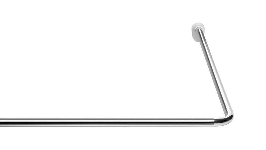 Ridder L-Vorm Douchegordijnstang cm Aluminum Chroom