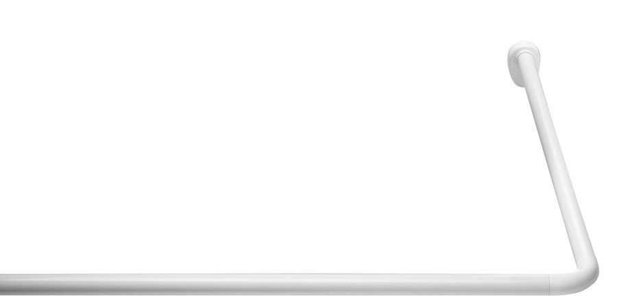Ridder L-Vorm Douchegordijnstang cm Aluminum Wit