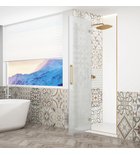 Trinity Mat Goud Douchedeur Mat Glas 120 Cm Links