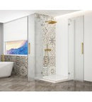 Trinity Mat Goud Douchecabine Hoekinstap Mat Glas 100 X 90 Cm
