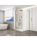 Trinity Mat Goud Douchecabine Hoekinstap Helder Glas 110 X 90 Cm