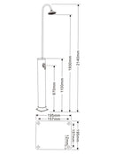 Sanotechnik Solar Buitendouche Gebogen Zwart 20L - Compact Design met Voetdouche