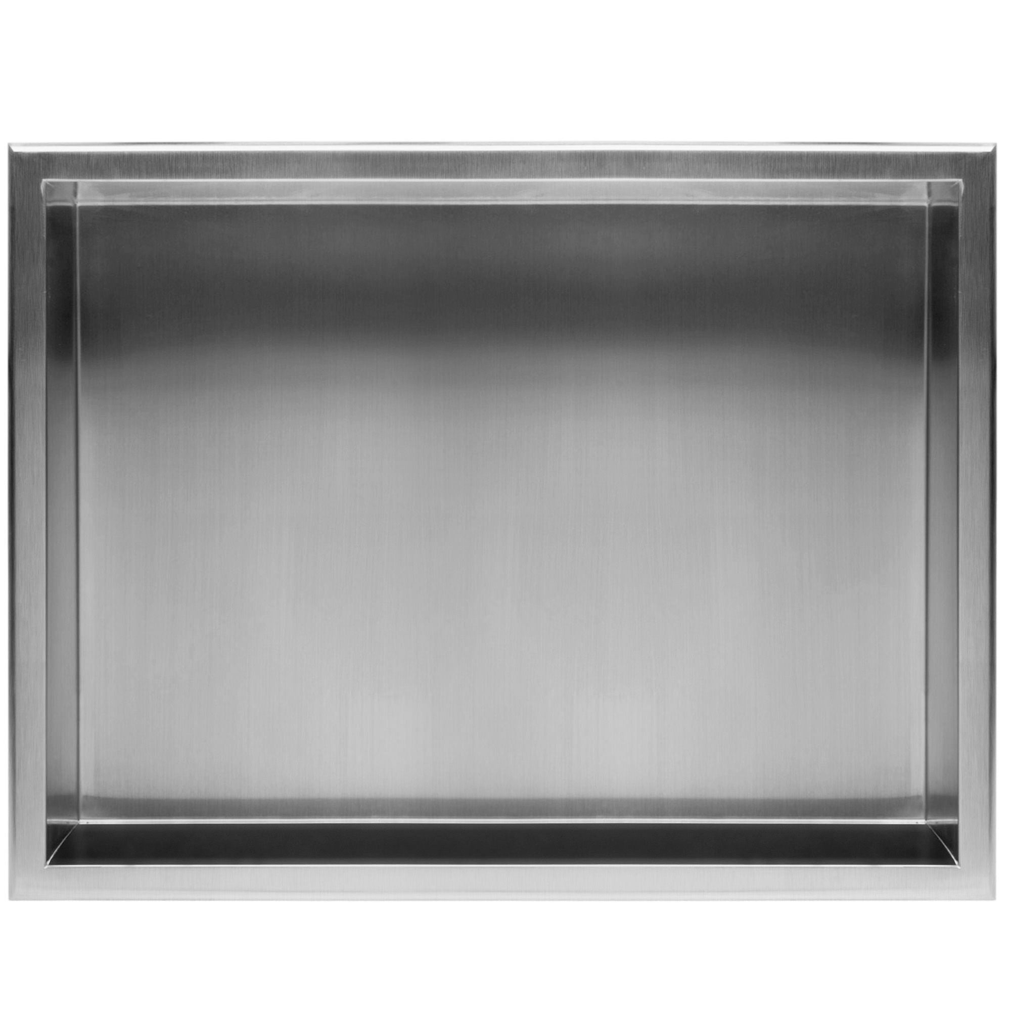 Inbouwnis 30x45x10 geborsteld staal