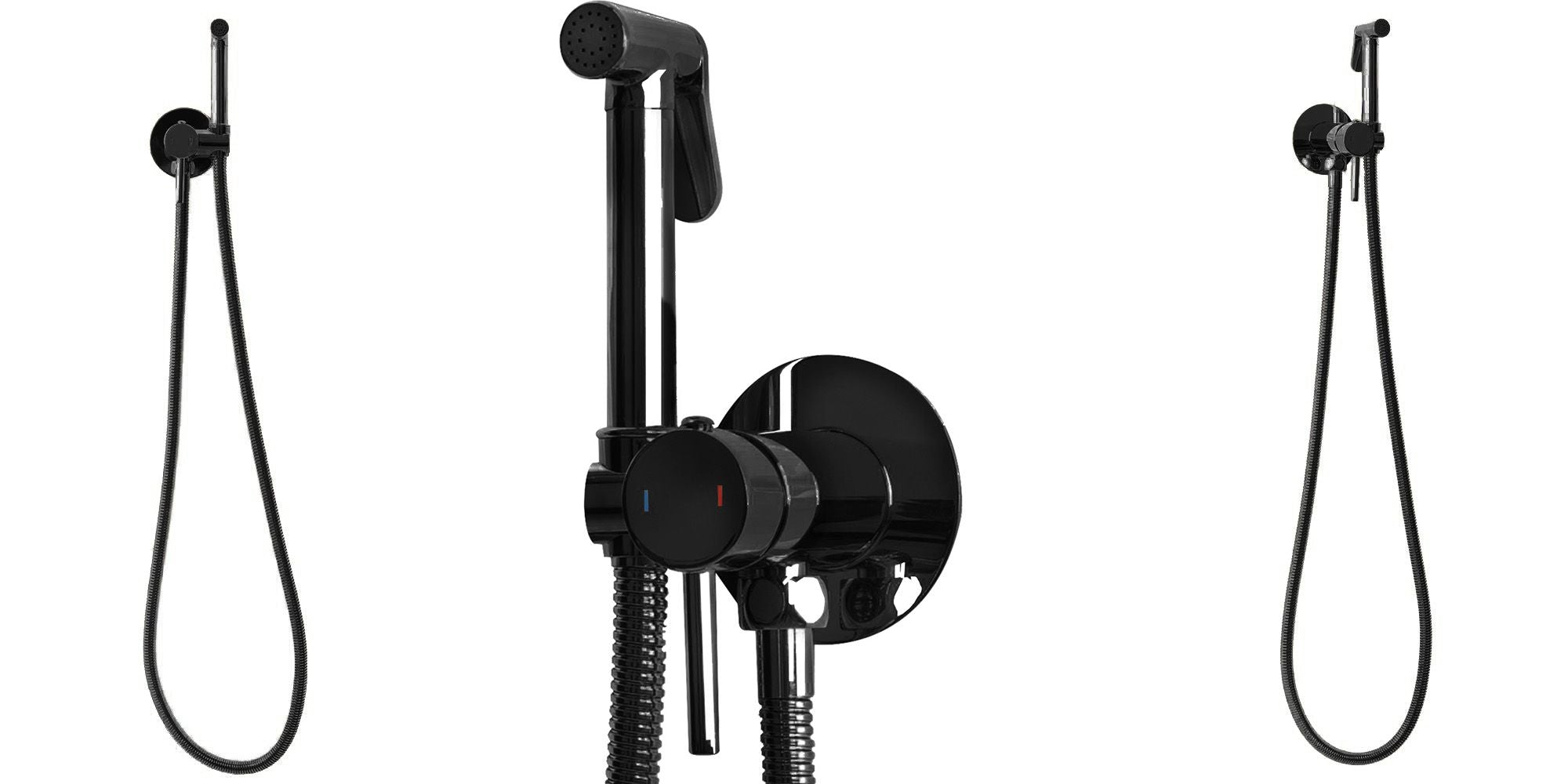 Inbouw Bidetmengkraan Rea Lungo Loop Black Metalic