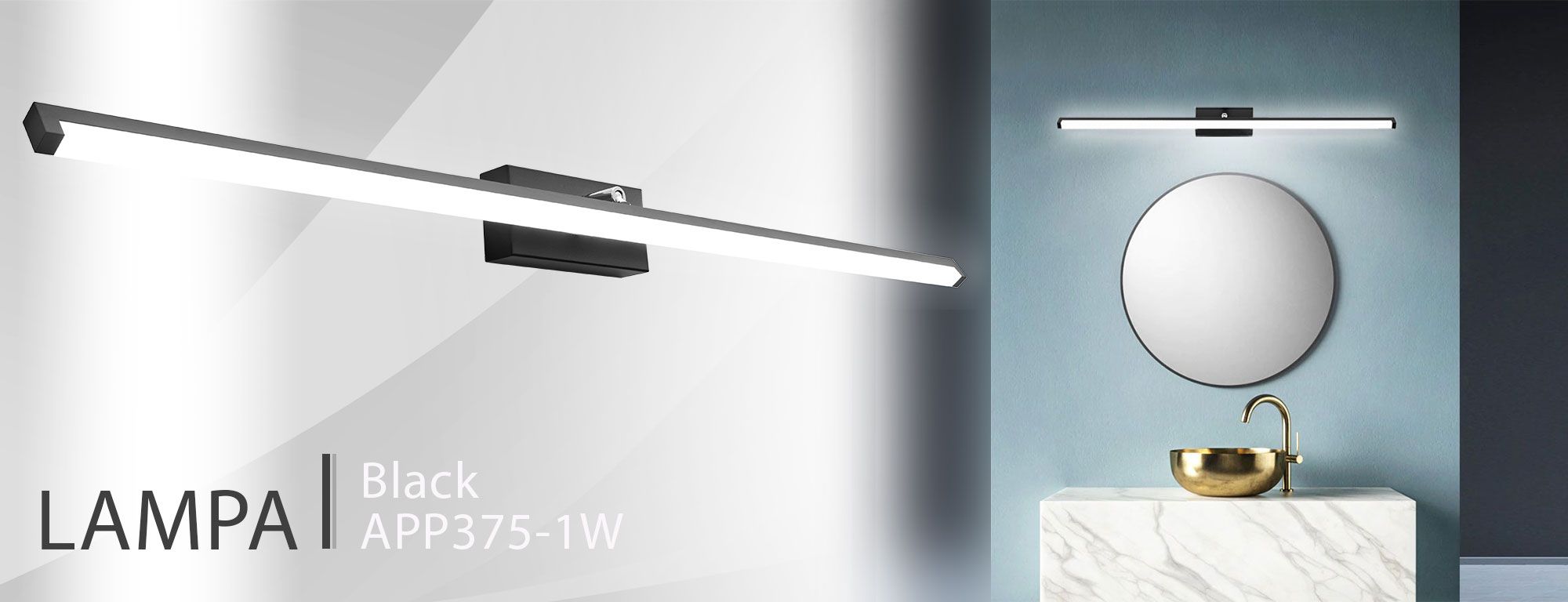 Azure LED-lamp Spiegel 20W 100 cm APP375-1W ZPART LAMP