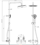 Eastbrook Moderne Ronde Thermostatische Doucheset Geborsteld Brons