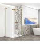 Trinity Mat Goud Douchecabine Hoekinstap Helder Glas 110 X 120 Cm