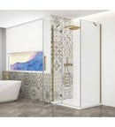 Trinity Mat Goud Douchecabine Hoekinstap Helder Glas 120 X 80 Cm