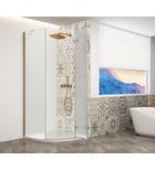 Trinity Mat Goud Kwartronde Douchecabine Mat Glas 90 X 90 Cm Rechts