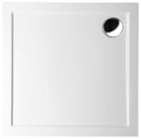 AURA Square Cast Marble Shower Tray 100x100x4cm, White