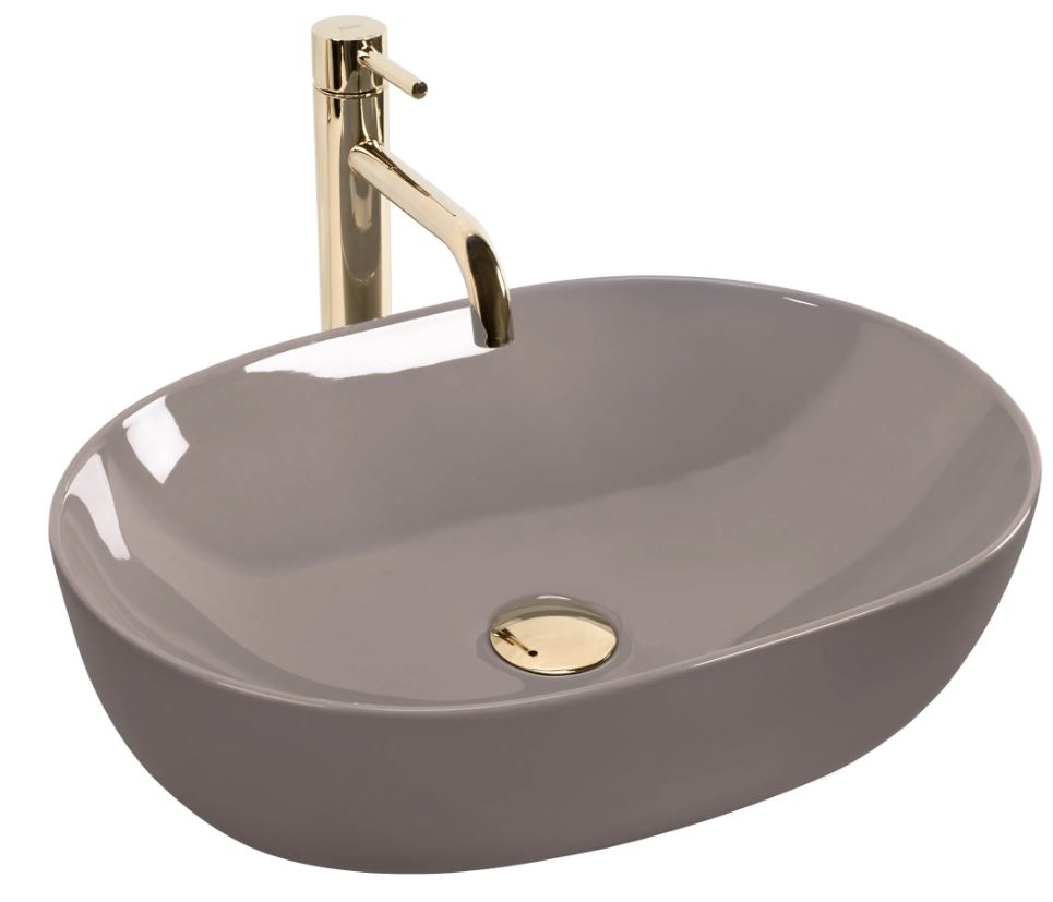 Opzetwastafel Rea Lisa Ovaal Keramiek Beige