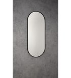 Arowana Ovale Spiegel Met LED Verlichting 120x50 Cm Mat Zwart