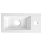 Aqualine Zoja Fonteinwastafel 37x18 cm Cast Marble Wit