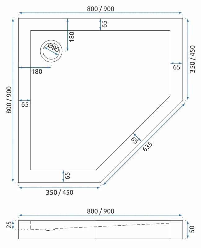 Douchebak Rea Diamond White 90x90  - View 9