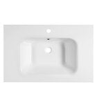 Sapho Meubelwastafel 80x50x15 Cm Gegoten Marmer Wit