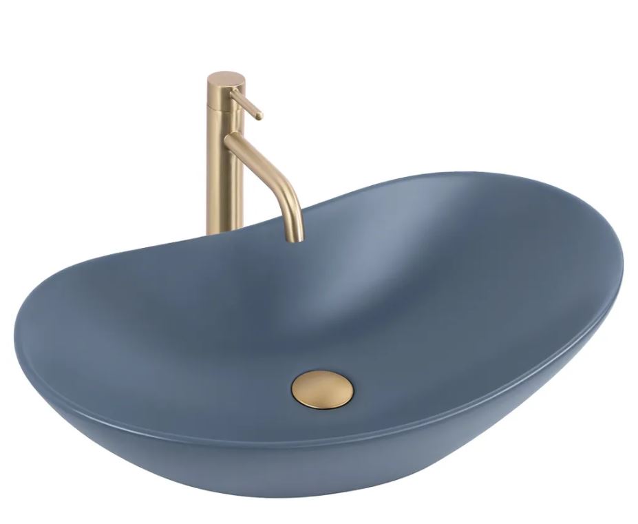 Opzetwastafel Rea Royal Ovaal Keramiek Blauw