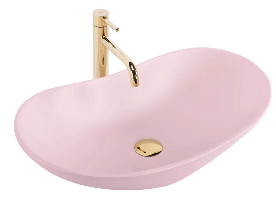 Opzetwastafel Rea Royal Ovaal Keramiek Roze